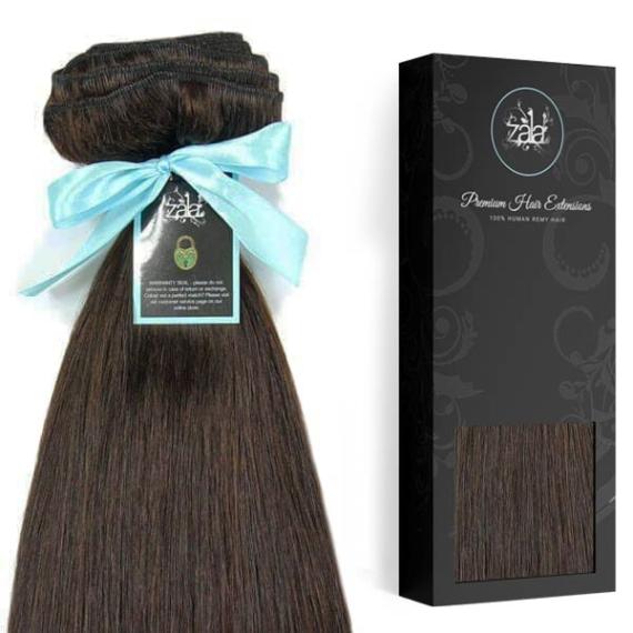 ZALA - 20-INCH DARK CHOC BROWN CLIP-IN HAIR EXTENSIONS — REMY BROWN  EXTENSIONS