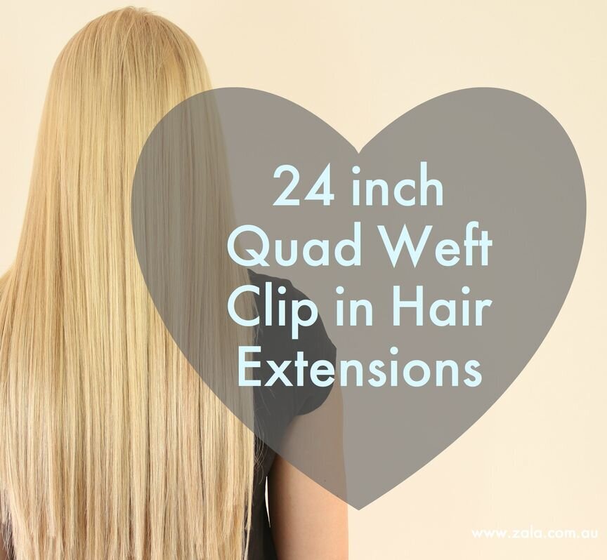 24 inch Quad Weft Clip In Hair Extensions