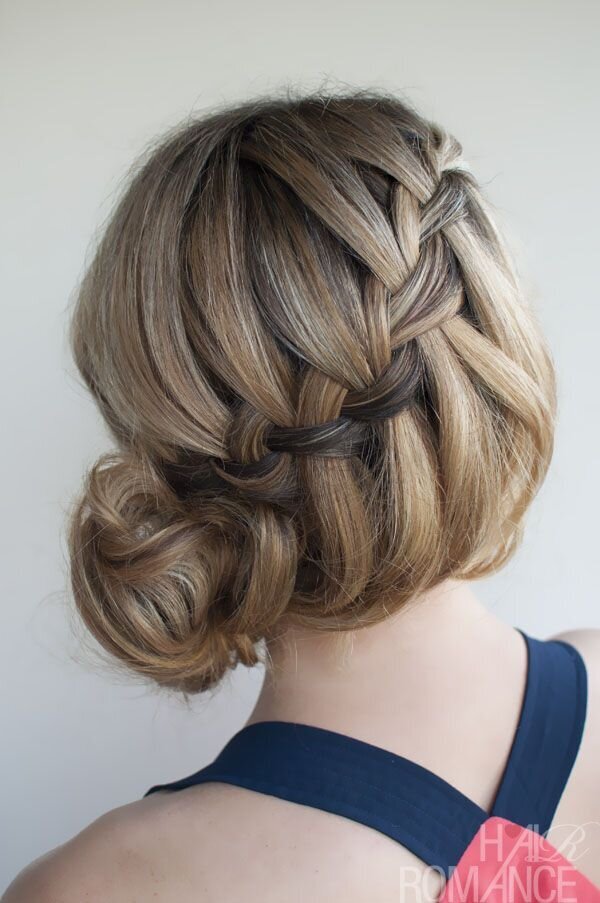 valentine's day hairstyle braided bun