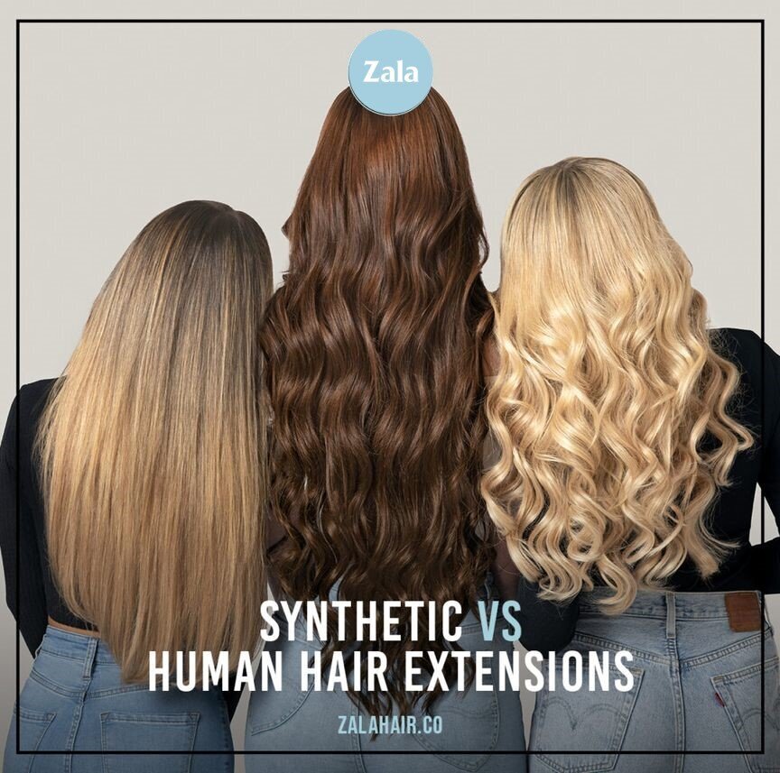 Synthetic vs. Human Hair Clip in Extensions