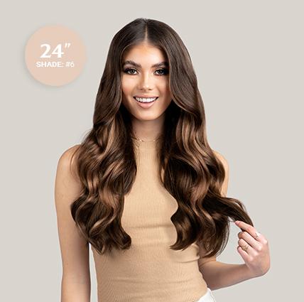 Dark Choc Brown #2 Clip In Hair Extensions - 20&quot; 100% Human Remy Hair 120/220/265g
